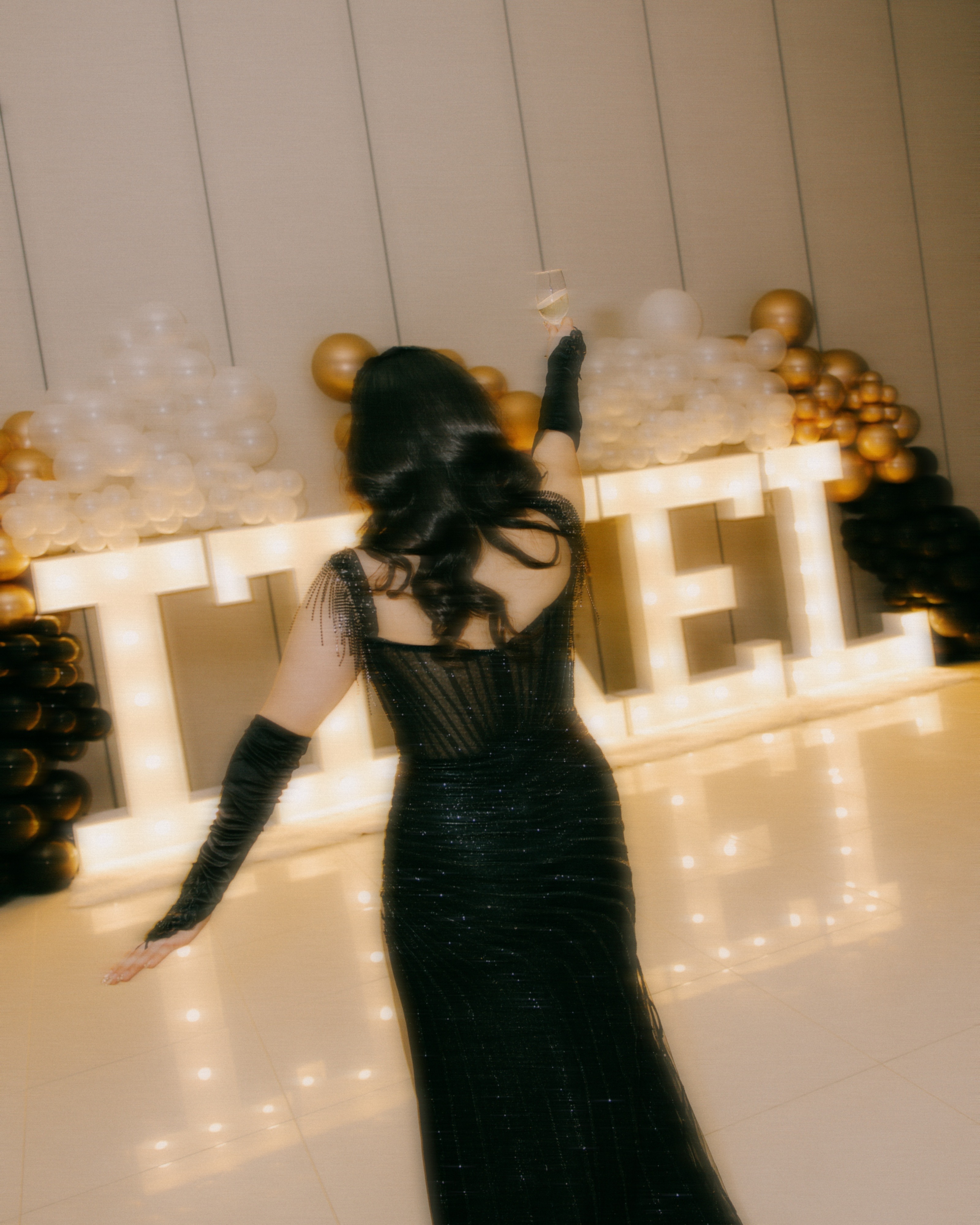 Motion blur at a party